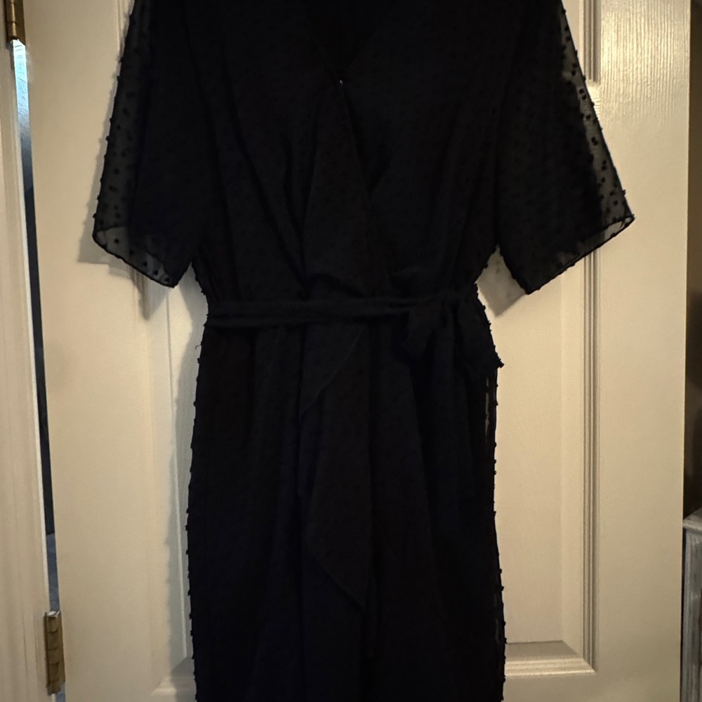 Elegant Black Wrap Dress